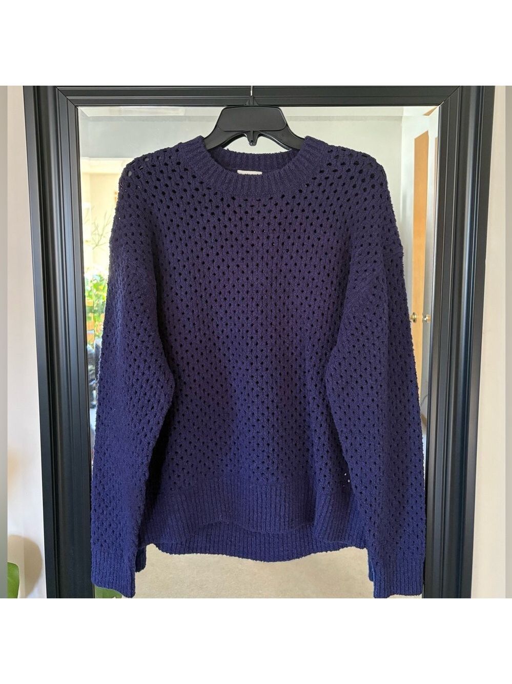 VARLEY Grady Boucle Blue Knit Sweater - Picture 5 of 8